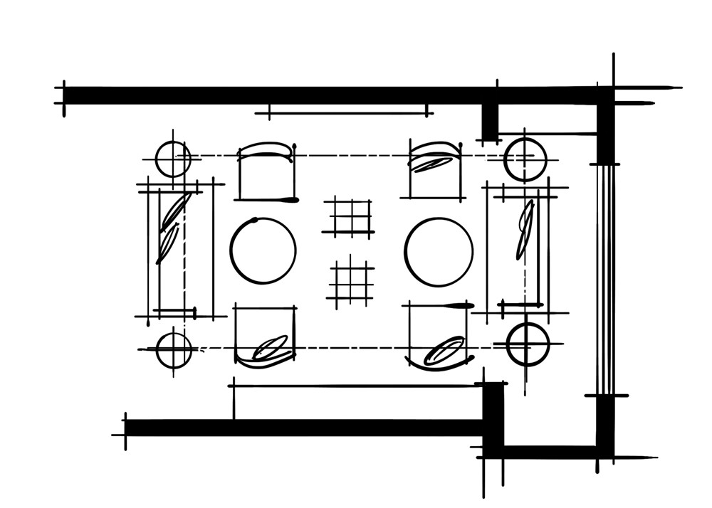 客厅的十种表现-对景双功能空间板块组合
